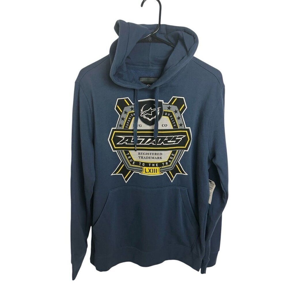 Alpinestars Patent Pullover Fleece Hoody (S,M) Blue New